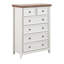 Armoire 6 tiroirs beige pour la chambre à coucher - Rangement spacieux avec poignée de fleur rétro et construction stable 6 commode moderne Rails coulissants profonds