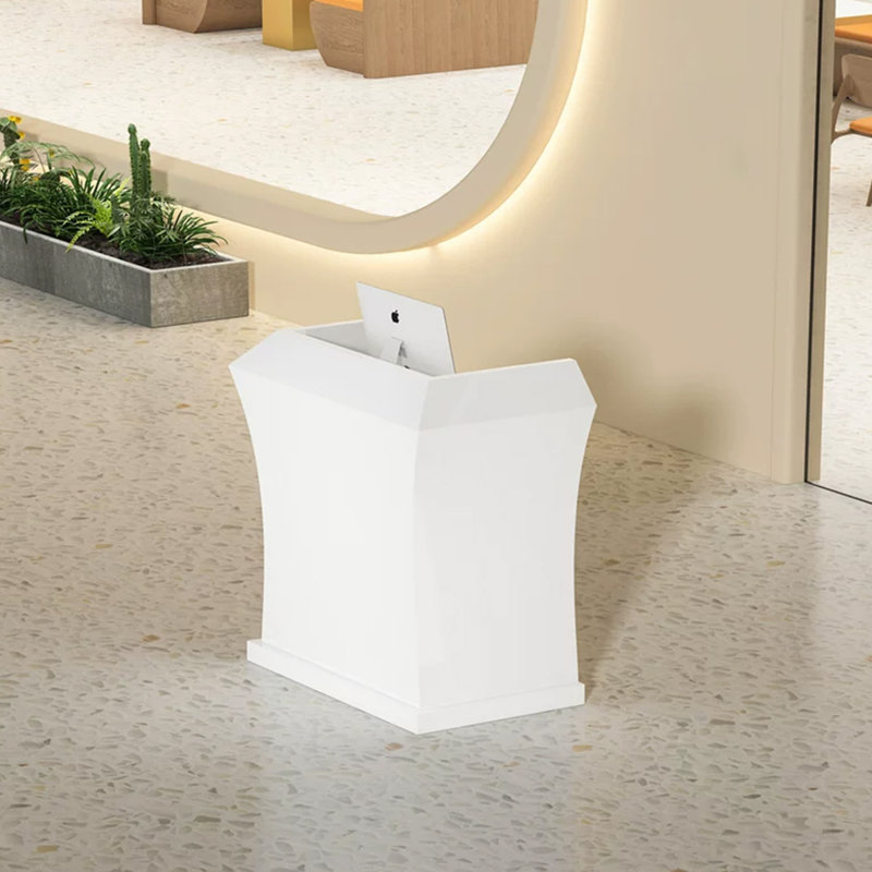 Modern Rectangular Manufactured Wood Reception Desk, 39.37