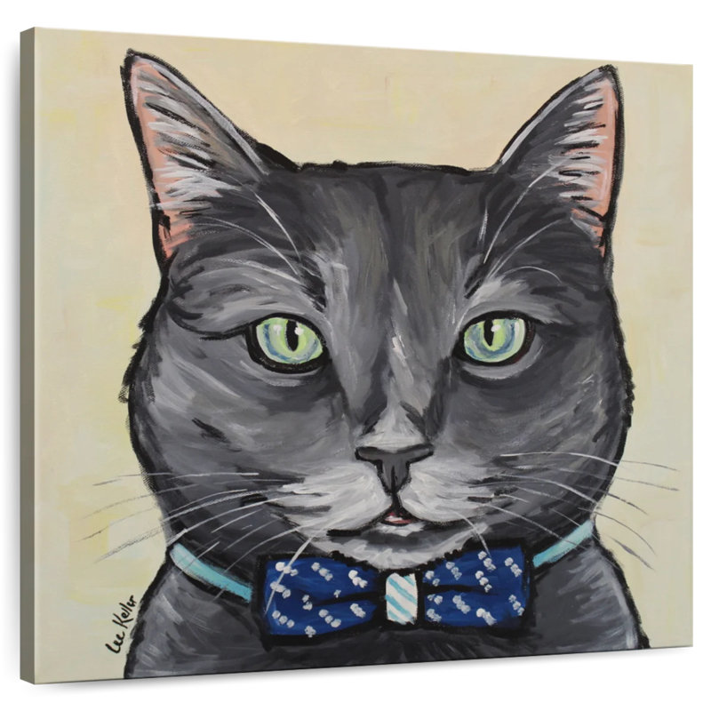 Crowle Cat Smokey Gray Tabby, 16" H x 16" W