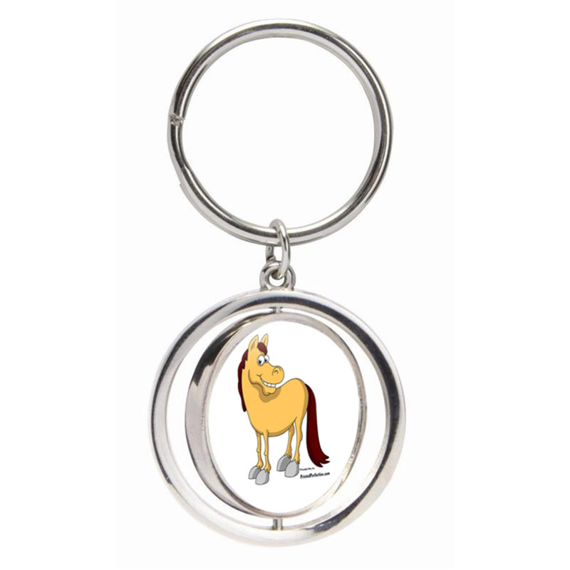 Personalized Pony  Small Spinning Key Chain, Yes