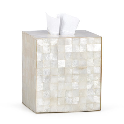 Capiz Blanc Tissue Cover