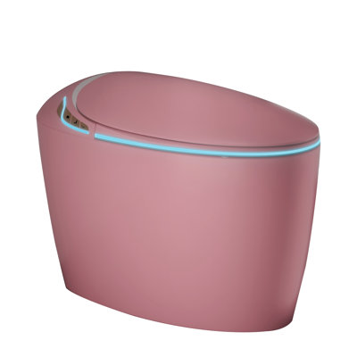 Unique Smart Toilet with Bidet Built In, Intelligent One Piece Toilet For Modern Bathroom, Auto Open/Close Seat, Foot Sensor, LED Display,Night Light, Warm Water & Dryer