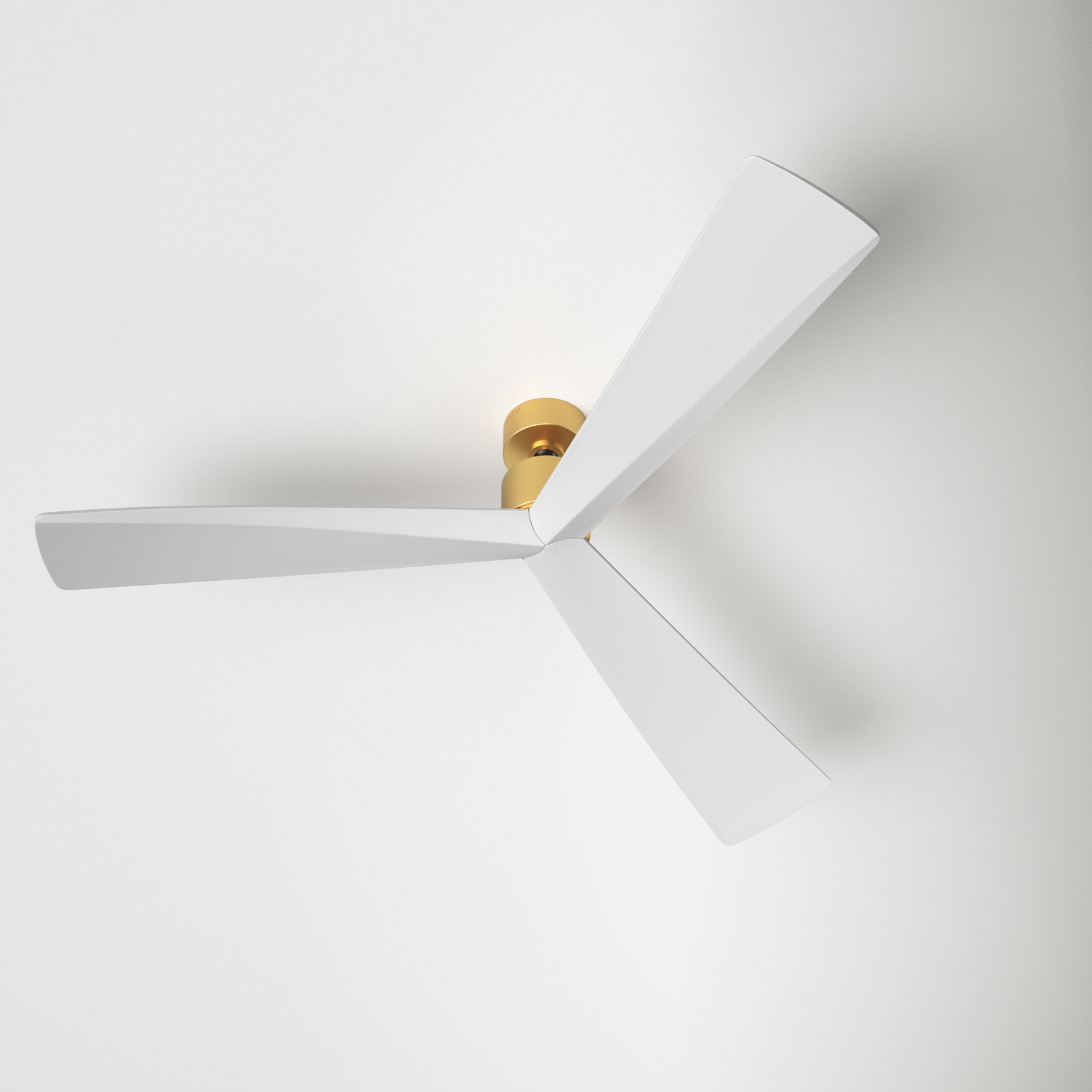 Mirage Ceiling Fan, Burnished Brass/Matte White, 52"