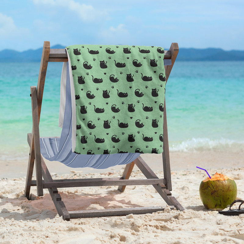 Serviette de plage Katelyn Elizabeth, Vert