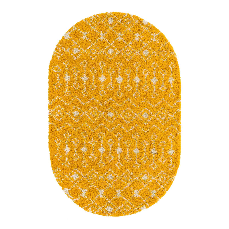 Griego Geometric Indoor Rug, Oval 5'3" x 8'