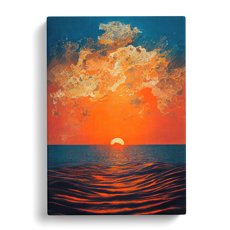 Altamirano Japanese Sunset - Wrapped Canvas, 76cm H x 50cm W x 3cm D