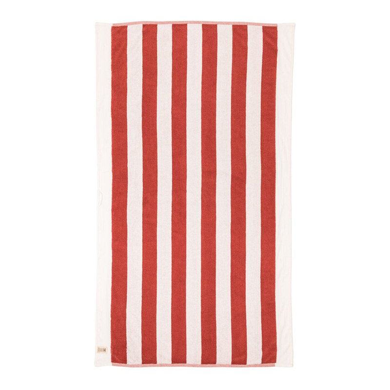 Beach Towel, Red/White