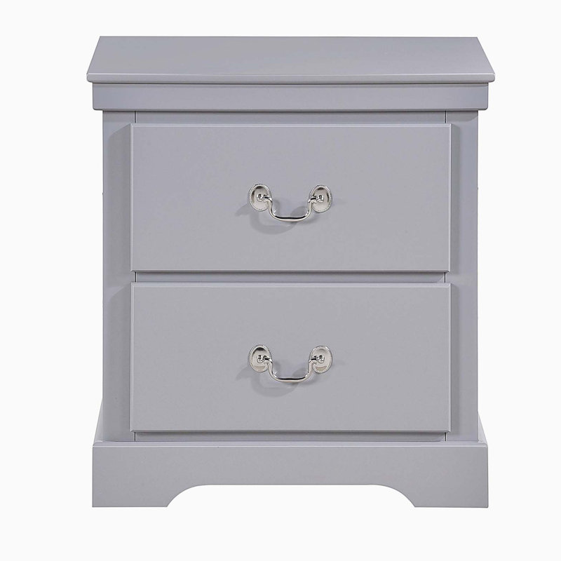 Table de chevet en bois 1pc, Gris