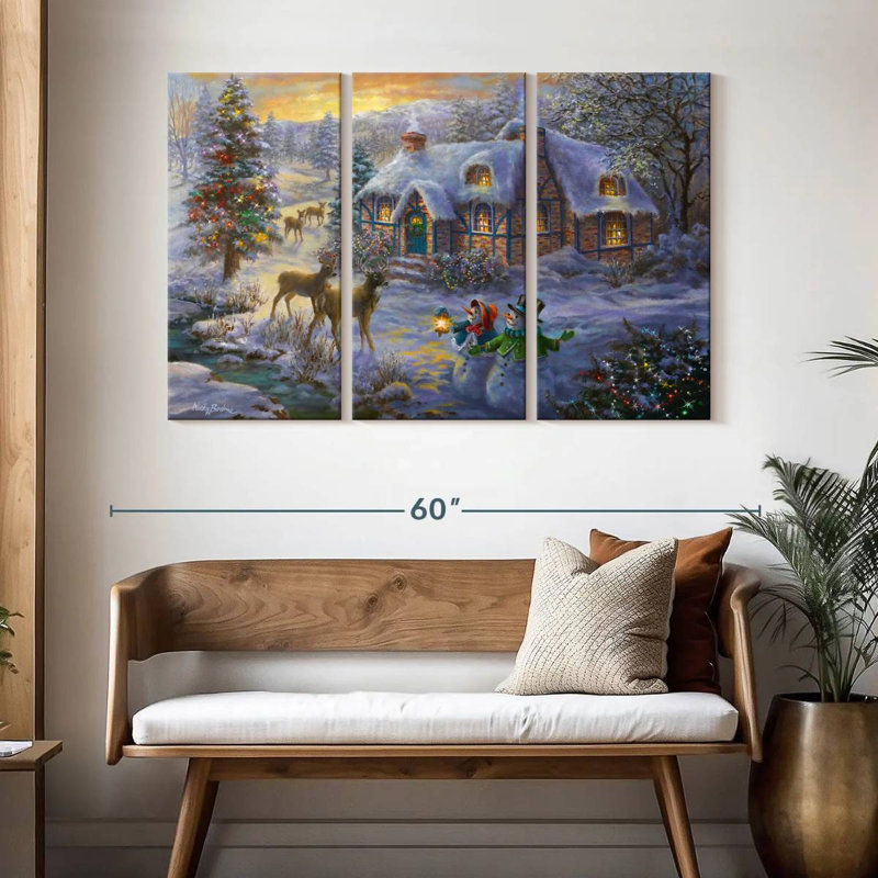 Christmas Cottage II, H 32 po x l 50 po