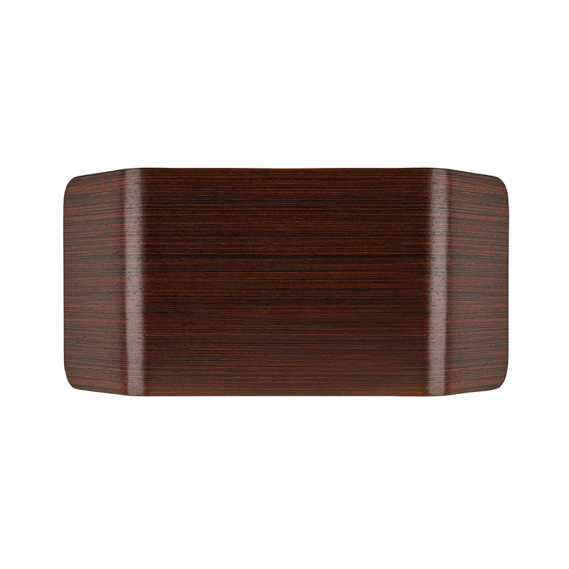 Zen Wood LED Flush Mounted Sconce, Mahogany