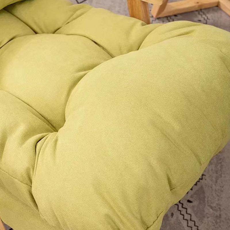 Chaise berçante en bois massif Cloud, Vert