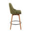 Tabouret de bar pivotant Clowers de 26 po à hauteur fixe avec pieds en bois massif-1294992143-1294992147