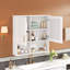 Armoire de salle de bain 2 en 1 avec tablettes réglables et portes à fermeture douce, miroir haute définition pour meuble-lavabo moderne-1426131806