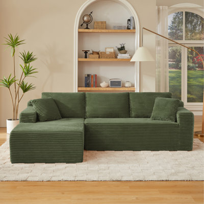 Canapé modulaire en L avec siège profond, sans assemblage requis, canapé modulaire pour salon, chambre à coucher, appartement