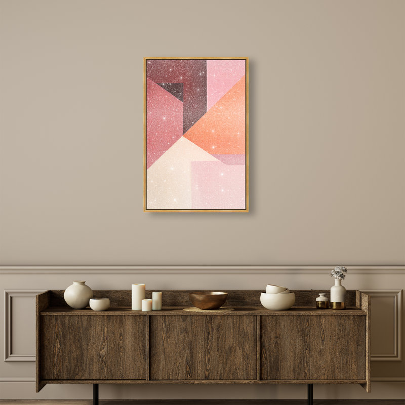 Berry Juice Canvas Abstract Print by Oliver Gal, Black Frame, 10 x 15, 37"H x 25"W, Gold Frame