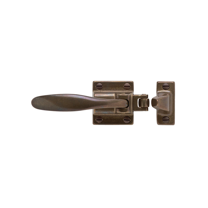 Cabinet Latch, White Bronze Light