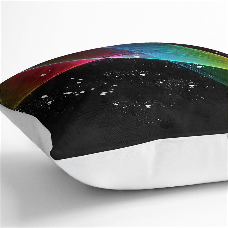Rainbow Smoke Vol (3) Square Throw Cushion, 55cm H x 55cm W x 20cm D, White