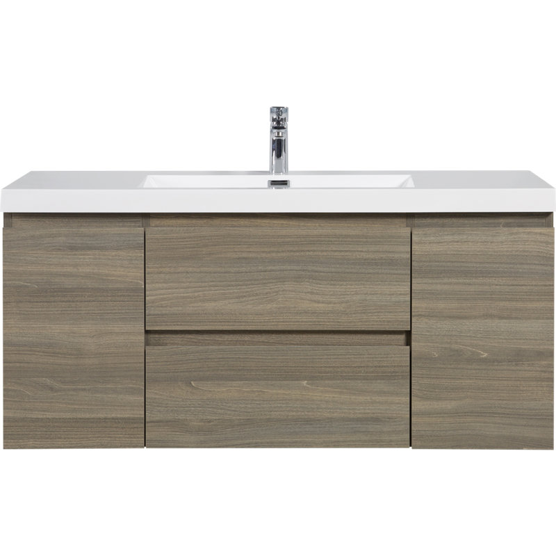 Space-saving Wall-mounted Vanity Engineered Wood Modern Bathroom