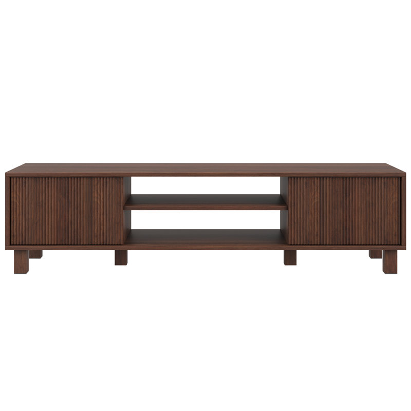 Modern Tv Stand For Tvs Up To 70", Walnut