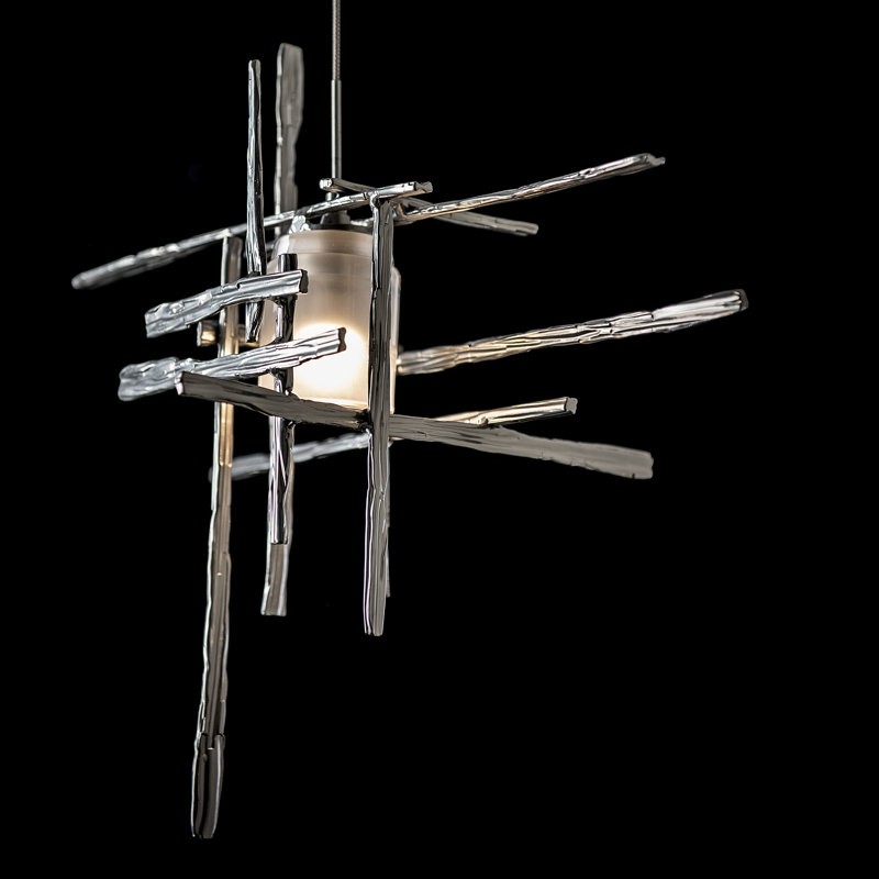 Tura 1 - Light Single Mini Pendant, Bronze, Seeded Clear