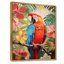 Perroquet rouge et bleu dans la jungle africaine - Art mural perroquet-811654402-1043294698
