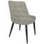 De 2 chaises de salle à manger glamour grises - Coussin, dossier élégant, extérieur à pieds fuselés, style Mid-Century
