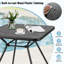 Table de salle à manger 32 "avec trou pour parasol 1,6" et plateau de table DPC pour la cour arrière