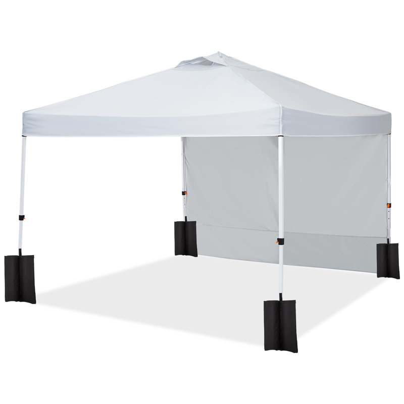 10x10ft Easy Pop-Up Canopy, Outdoor Screen Tent with Mesh Mosquito Netting Side Walls, Pop Up Tent, Waterproof Outdoor Screen Shed for Camping Picnic Party Deck Yard Events