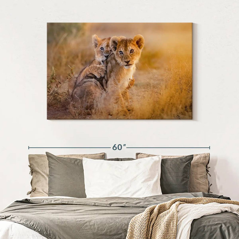 Adorables lionceaux Brampt, H 32 po x l 48 po
