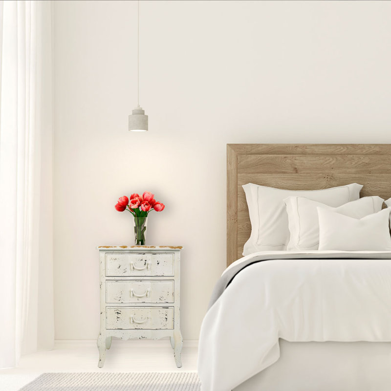 Fontes 50cm W Solid + Manufactured Wood Bedside Table