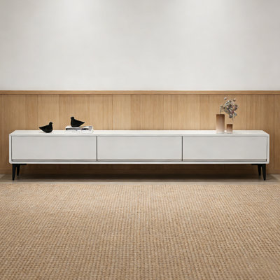 Meuble télé moderne de style crème minimaliste