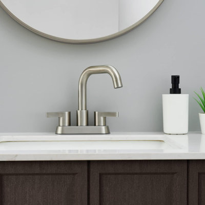 Bathroom faucet with 360 degree turn spout