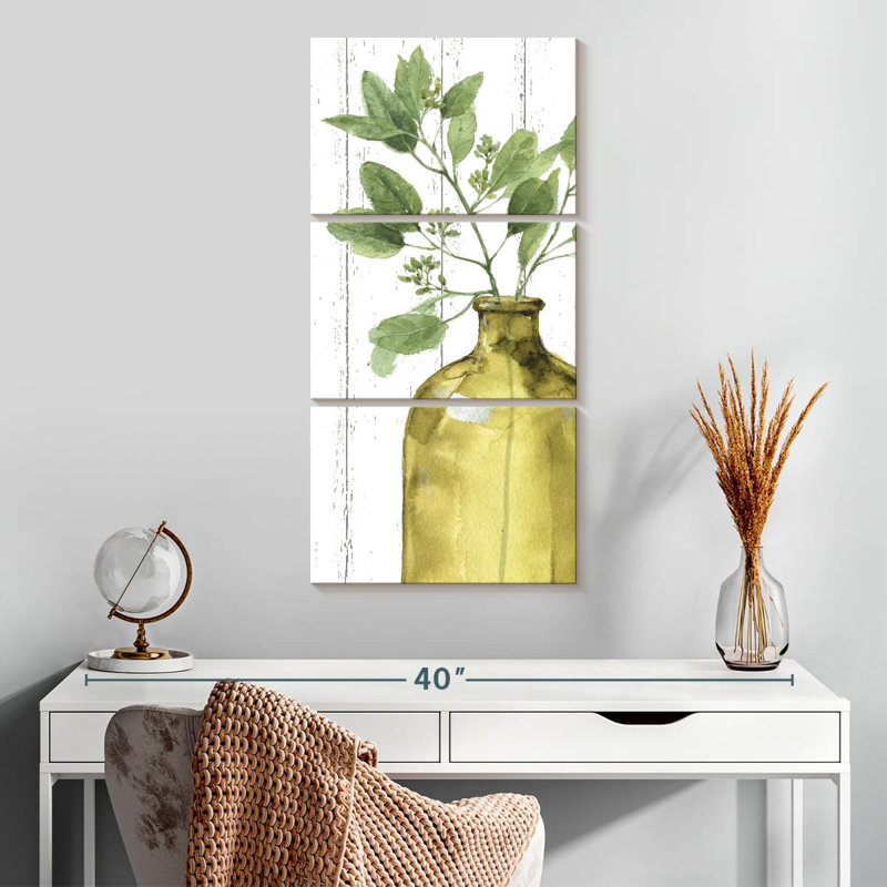 Mélange de verts XLIX, H 32 po x l 15 po