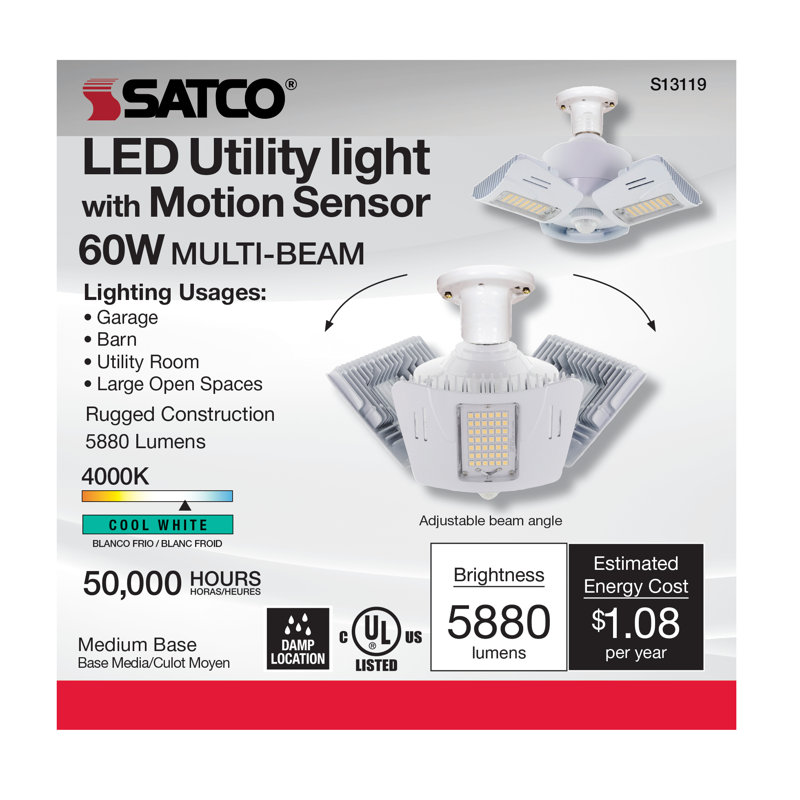 60 Watt White LED Bulb