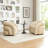 Coyle Artificial Leather Swivel Barrel Chair-350419112