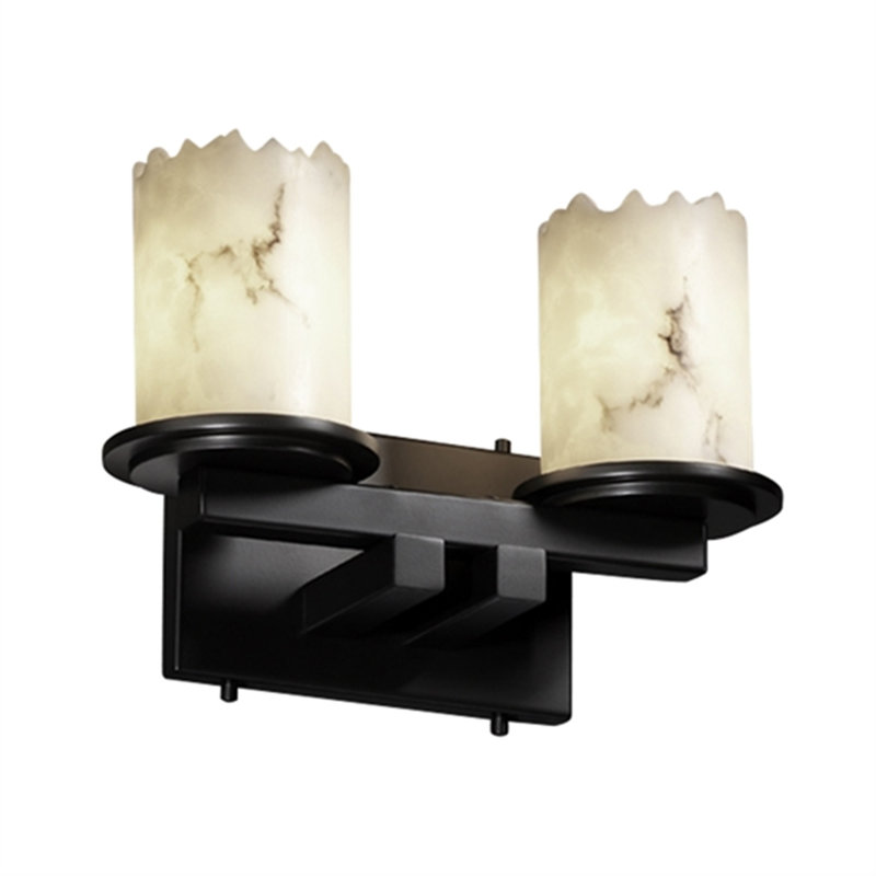 Éclairage pour meuble-lavabo 2 lumières Keyon, Noir mat