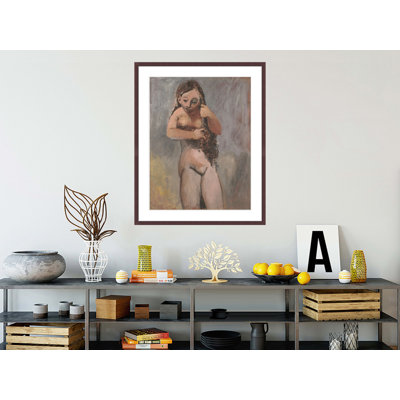 «Nude Combing Her Hair» par Pablo Picasso, impression giclée sur cadre