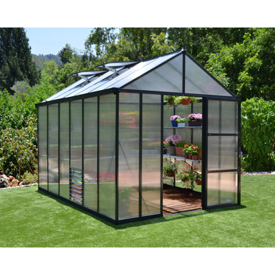 Palram - Ensemble de serre en aluminium et en polycarbonate à double paroi H 8 pi x P 12 po Canopia Glory Glory