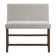 Winston Porter Dublyn Counter Bench with Upholstered Back and Grey Fabric in Brown