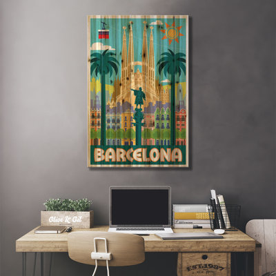 Harender " Barcelona Travel Poster " by Jim Zahniser