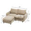 Canapé modulaire en velours avec repose-pieds modulaire 69 po 3 pièces 69 po