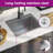 vidaXL Kitchen Sink with Strainer, Stainless Steel Top-Mount Sink, Fast Drainage, Anti-Corrosion-85501567-85501568