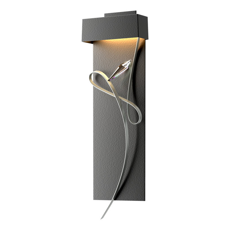 Rhapsody 1-Light LED Flush Mounted Sconce, Black, Vintage Platinum