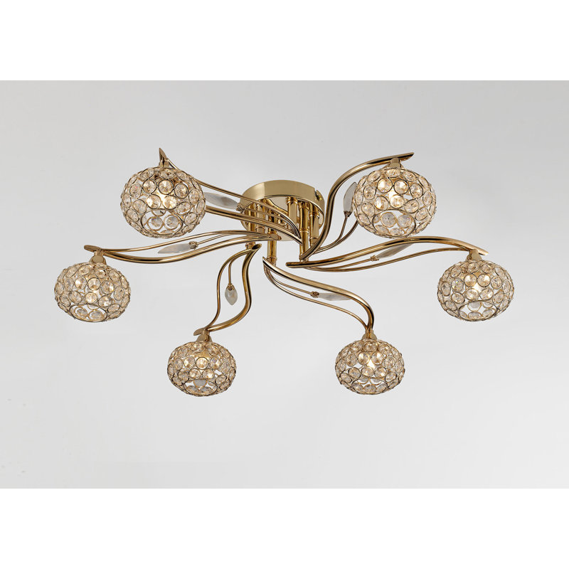 Eberly 6 - Light Unique/Statement Chandelier, French Gold