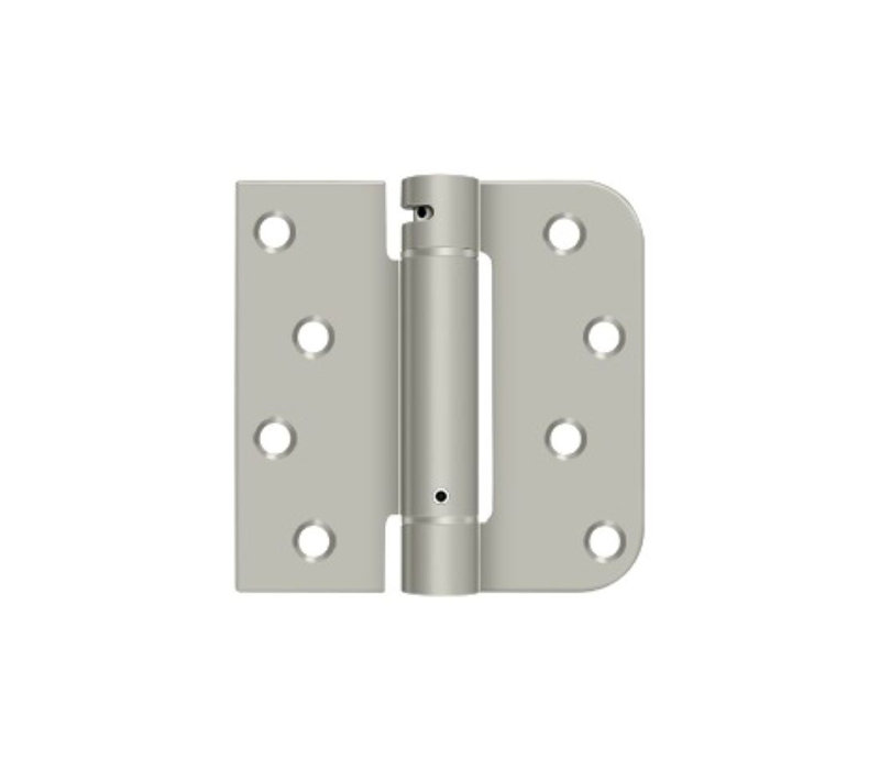 Charnière à ressort Deltana DSH4SR515-RH 4 po x 4 po x 5/8 po x SQ, homologuée UL en nickel brossé, Nickel brossé