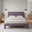 Lit tapissier rectangulaire Modern, minimaliste, double, mauve moderne-1164393415-1164393412