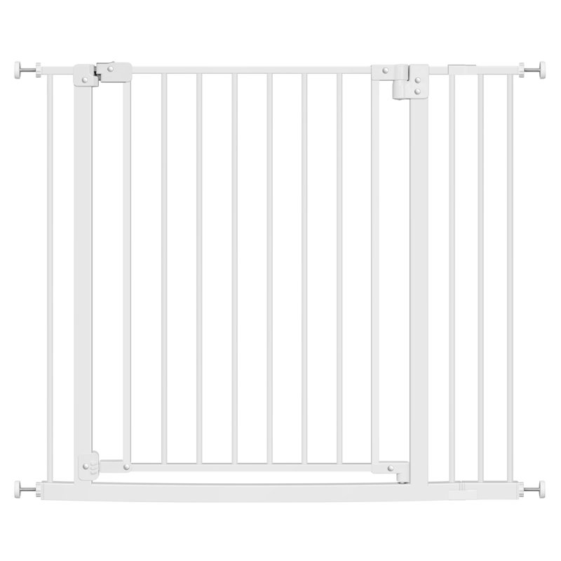 Metal Pressure Mounted Pet Gate, 76" H x 97" W x 5" D