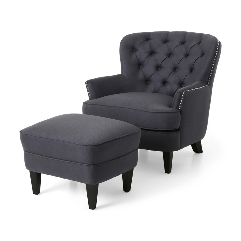 Fauteuil club avec repose-pieds