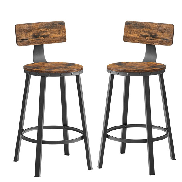 17 Stories Maylan 24.5'' Counter Stool with Metal Frame | Wayfair