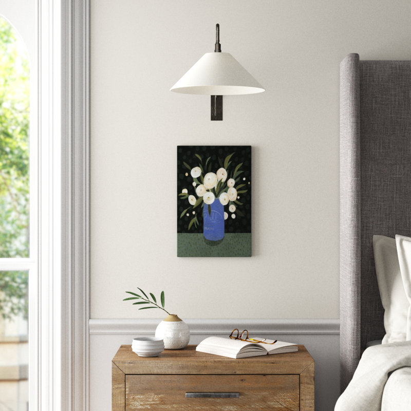 Mason Jar Bouquet I by Emma Scarvey - Painting Print, Wrapped Canvas, 46cm H x 30cm W
